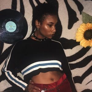 DIY Kill Bill inspired cut off crop sweater